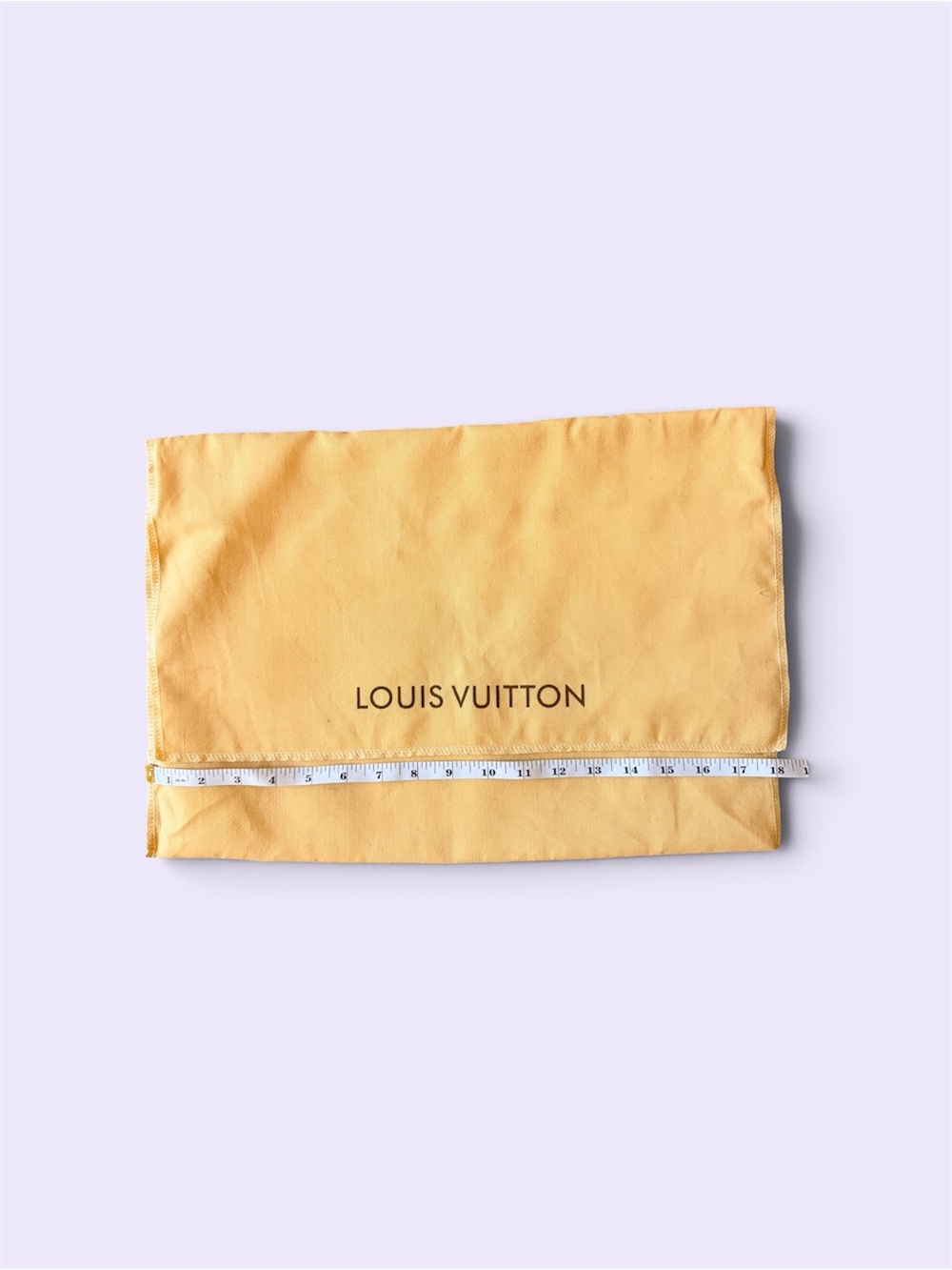 Louis Vuitton Yellow Fold-Over Dust Bag with Logo
